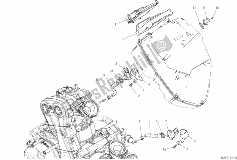 Todas as partes de Unidade De Controle Do Motor do Ducati Multistrada 950 S USA 2019